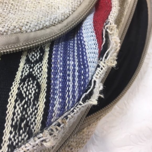 100% Pure Hemp BOHO Backpack MultiColored Adjustable From Nepal Handmade - Picture 13 of 13